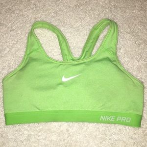 Nike Pro Lime Green Sports Bra